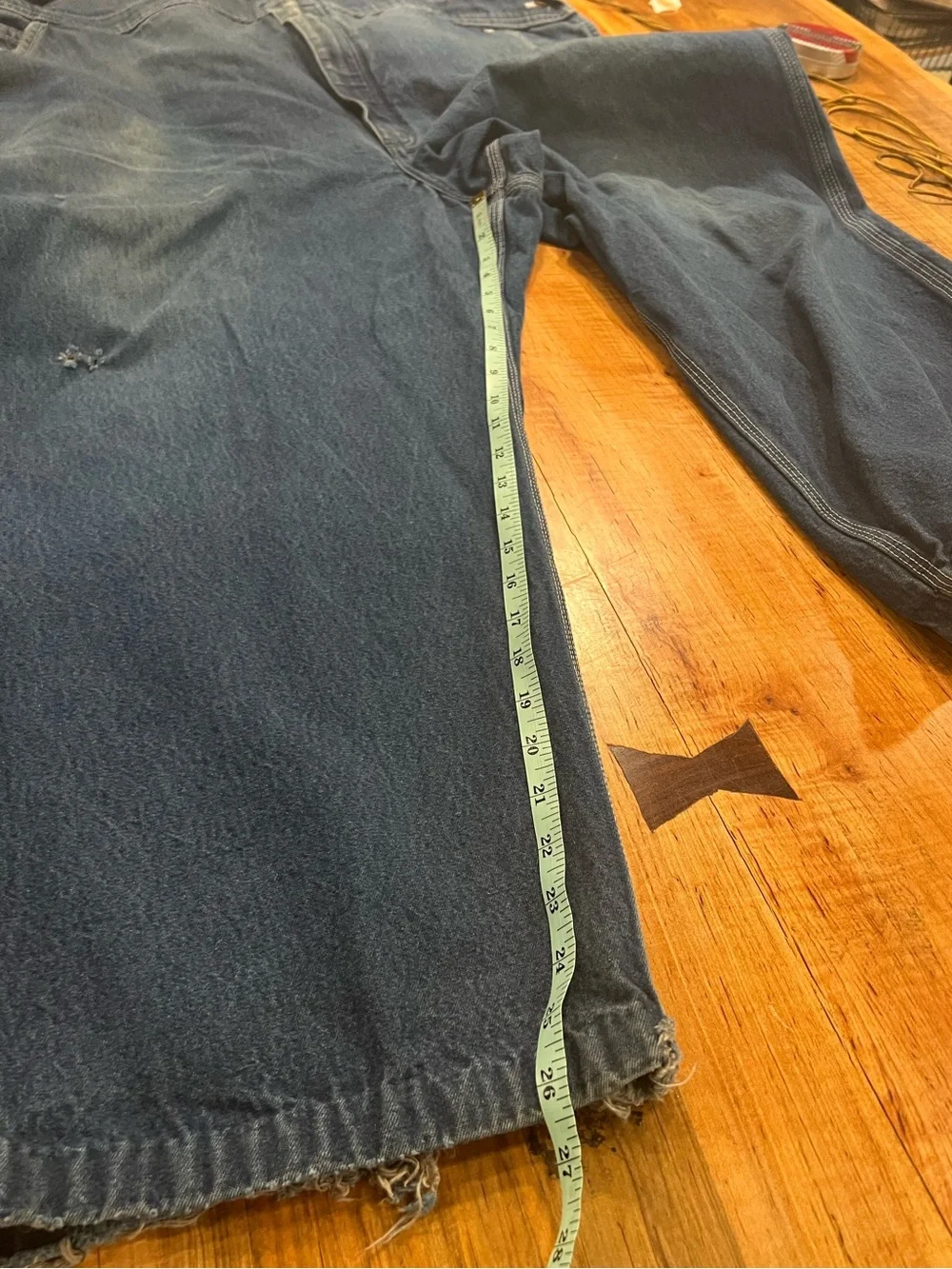 Carhartt Men's Indigo Blue Relaxed Denim Overalls